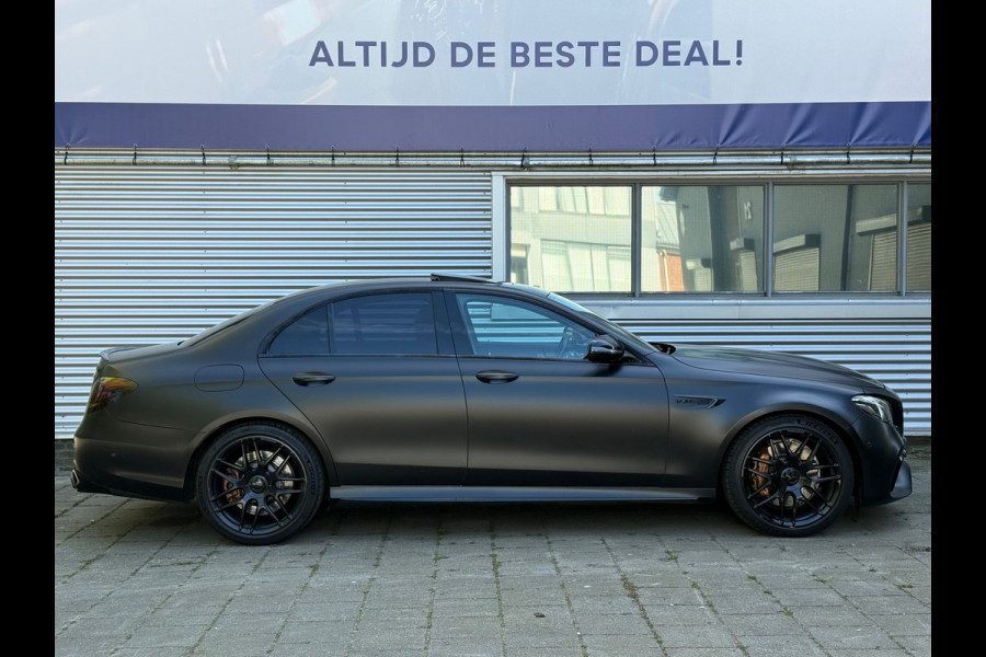 Mercedes-Benz E-Klasse AMG 63 4MATIC Premium Plus Downpipe 612pk+ l Headup l Matzwart Wrap l Burmester l Memory+Stoelkoeling l