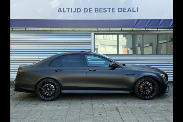 Mercedes-Benz E-Klasse AMG 63 4MATIC Premium Plus Downpipe 612pk+ l Headup l Matzwart Wrap l Burmester l Memory+Stoelkoeling l