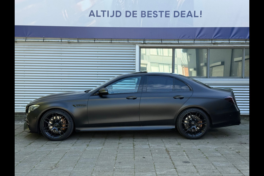 Mercedes-Benz E-Klasse AMG 63 4MATIC Premium Plus Downpipe 612pk+ l Headup l Matzwart Wrap l Burmester l Memory+Stoelkoeling l