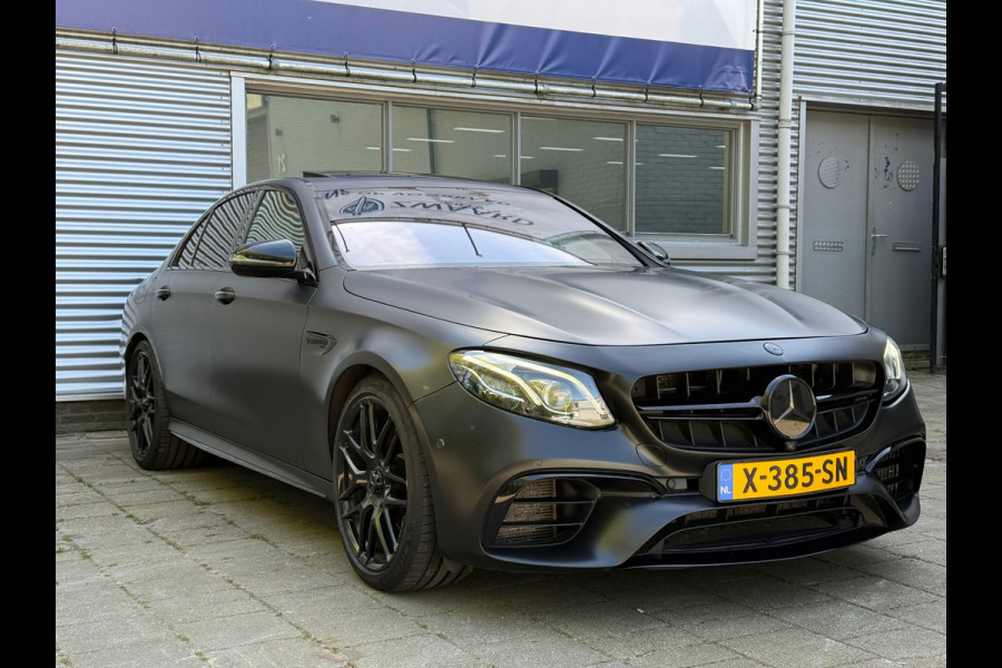 Mercedes-Benz E-Klasse AMG 63 4MATIC Premium Plus Downpipe 612pk+ l Headup l Matzwart Wrap l Burmester l Memory+Stoelkoeling l