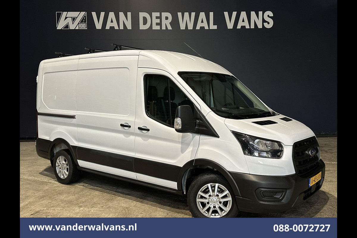 Ford Transit 2.0 TDCI L2H2 Euro6 Airco | 2450kg Trekhaak | LM velgen | Verwarmde voorruit Dakdragers, Bijrijdersbank