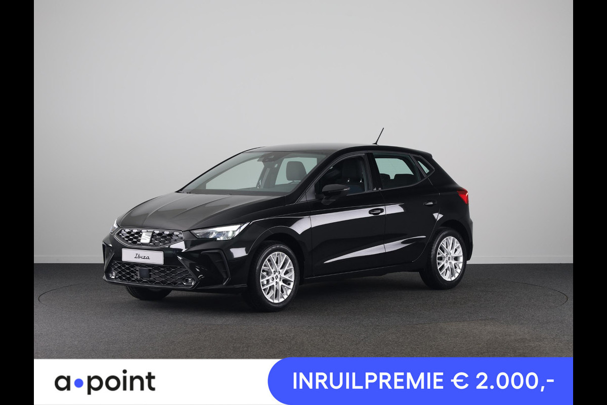 Seat Ibiza Style Plus 1.0 EcoTSI 95 PK | Midnight Black Metallic | Apple Carplay | Park Assist | Cruise Control