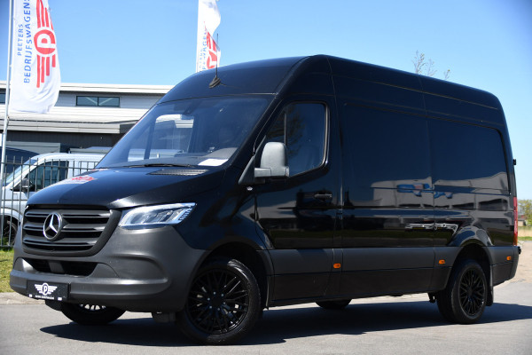 Mercedes-Benz Sprinter 316 2.2 CDI L2H2 Black Edition MARGE! Camera, Cruise, Carplay, LED, 10,5'' Mbux, 164pk, Standkachel, Stoelverwarming, Automaat, NAVI, Leder, Uniek!