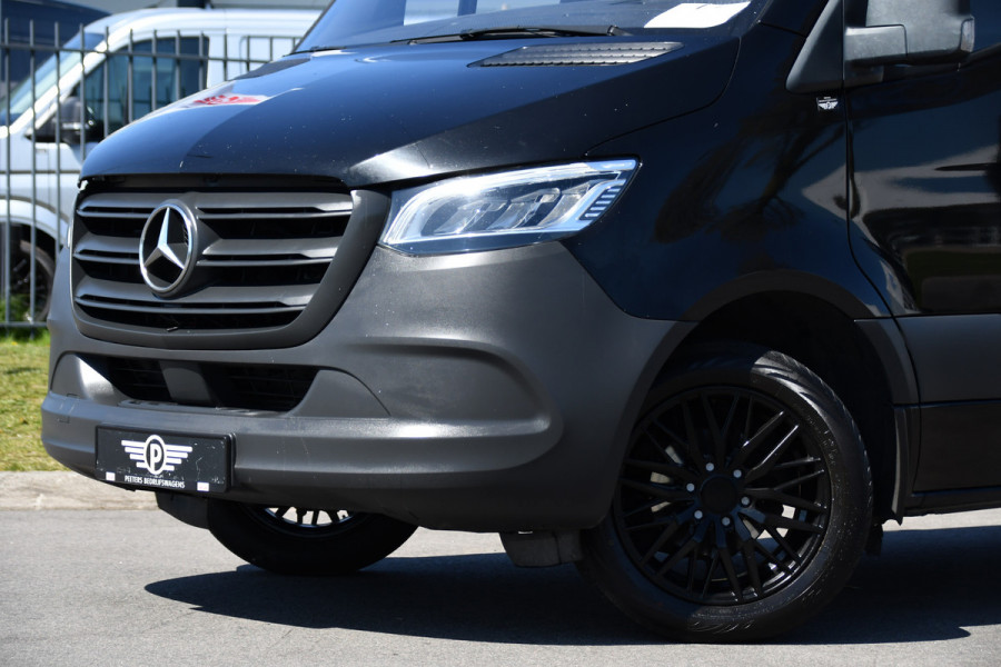 Mercedes-Benz Sprinter 316 2.2 CDI L2H2 Black Edition MARGE! Camera, Cruise, Carplay, LED, 10,5'' Mbux, 164pk, Standkachel, Stoelverwarming, Automaat, NAVI, Leder, Uniek!