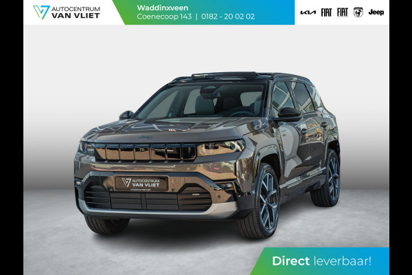 Jeep Compass First Edition 74 kWh | Direct leverbaar | Adapt. Cruise | Camera | Carplay | 20" | Elektr. A-Klep | Navi | Winter Pack | Schuif/Kanteldak | Premium Pack | Conv. Pack | Warmtepomp