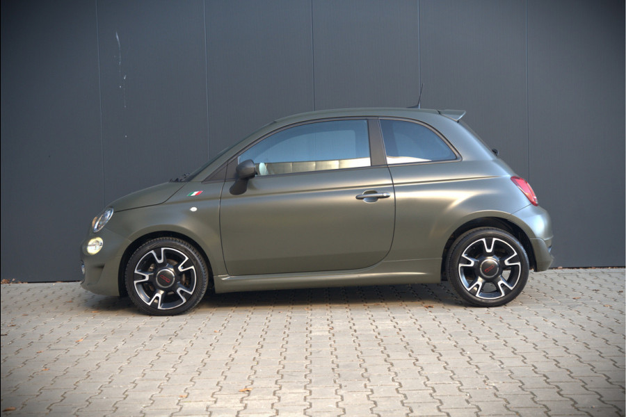 Fiat 500 0.9 TwinAir Turbo Sport | Mat Groen | Apple Carplay | Parkeersensoren | Navigatie | Climate Control | Digitale Tellers | Groot Scherm | Cruise Control | LED