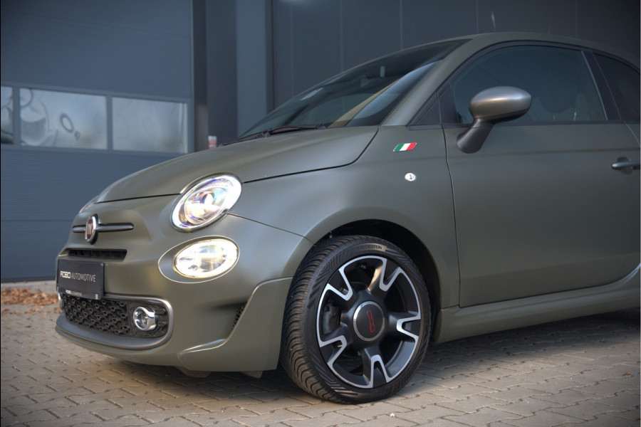 Fiat 500 0.9 TwinAir Turbo Sport | Mat Groen | Apple Carplay | Parkeersensoren | Navigatie | Climate Control | Digitale Tellers | Groot Scherm | Cruise Control | LED