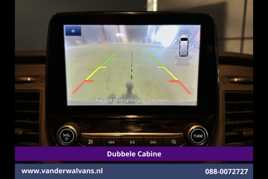 Ford Transit Custom 2.0 TDCI 130pk Automaat L2H1 Dubbele Cabine Inrichting Euro6 Airco | 6-Zits | Camera | Navigatie | LED Apple Carplay, Android Auto, Cruisecontrol, Trekhaak, Stoelverwarming, Verwarmde voorruit, Parkeersensoren, Achterklep