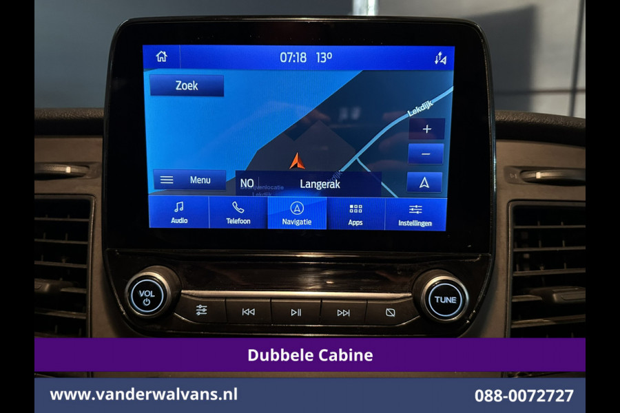 Ford Transit Custom 2.0 TDCI 130pk Automaat L2H1 Dubbele Cabine Inrichting Euro6 Airco | 6-Zits | Camera | Navigatie | LED Apple Carplay, Android Auto, Cruisecontrol, Trekhaak, Stoelverwarming, Verwarmde voorruit, Parkeersensoren, Achterklep