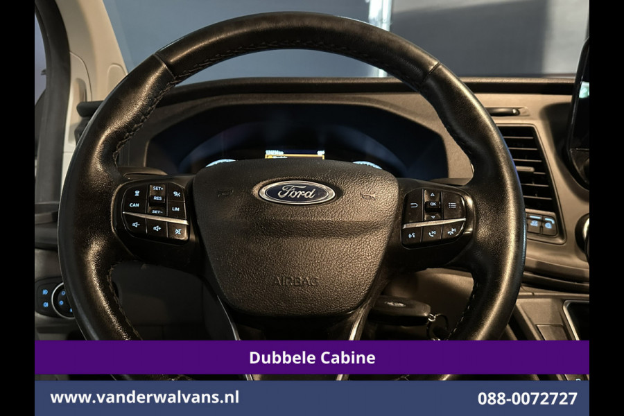 Ford Transit Custom 2.0 TDCI 130pk Automaat L2H1 Dubbele Cabine Inrichting Euro6 Airco | 6-Zits | Camera | Navigatie | LED Apple Carplay, Android Auto, Cruisecontrol, Trekhaak, Stoelverwarming, Verwarmde voorruit, Parkeersensoren, Achterklep