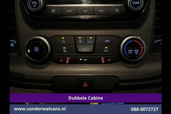 Ford Transit Custom 2.0 TDCI 130pk Automaat L2H1 Dubbele Cabine Inrichting Euro6 Airco | 6-Zits | Camera | Navigatie | LED Apple Carplay, Android Auto, Cruisecontrol, Trekhaak, Stoelverwarming, Verwarmde voorruit, Parkeersensoren, Achterklep