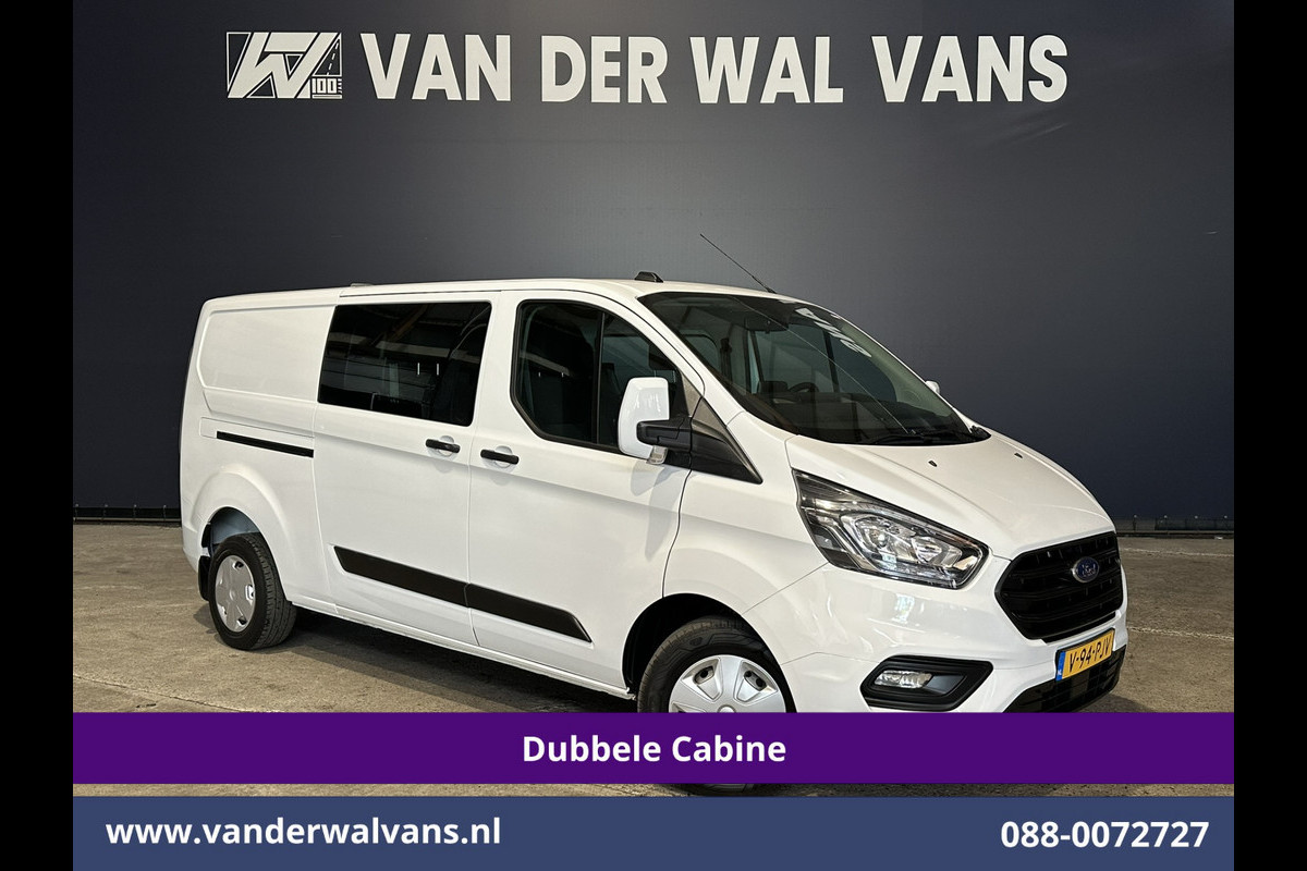 Ford Transit Custom 2.0 TDCI 130pk L2H1 Dubbele Cabine Euro6 Airco | 5-Zits | Navigatie | Apple Carplay | LED | Cruisecontrol Android Auto, Stoelverwarming, Parkeersensoren, Achterklep