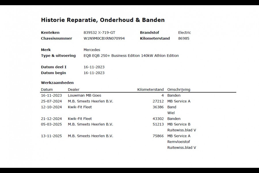 Mercedes-Benz EQB 250+ 7 Persoons SOH 99% 74kWh Camera Apple Carplay Android Auto Navi Ecc Cruise Control Business Edition Elek.Achterklep Stoelverwarming Privacy Glas Lmv Led Isofix DAB Advanced pakket Rijstrooksensor 1e Eigenaar Dealeronderhouden Origineel Nederlandse Auto