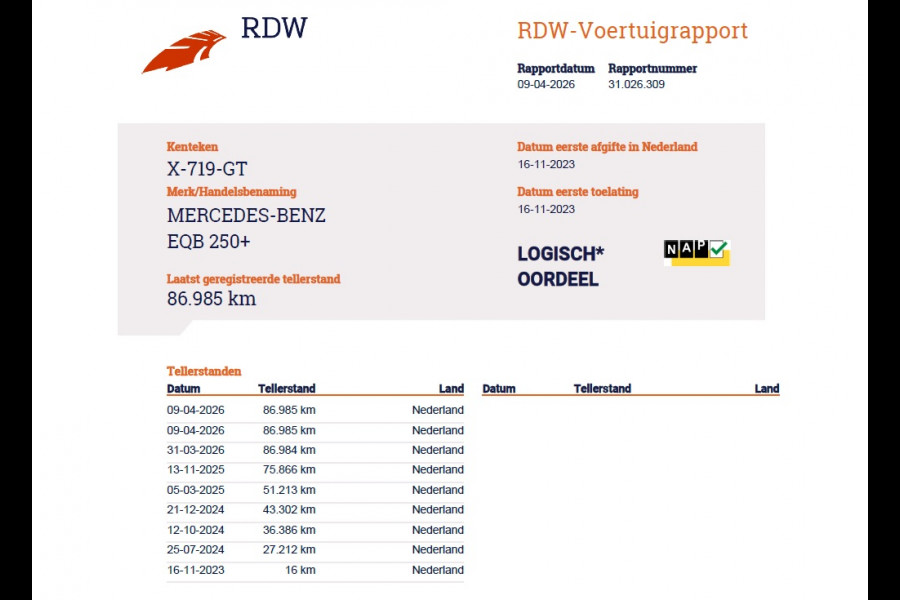 Mercedes-Benz EQB 250+ 7 Persoons SOH 99% 74kWh Camera Apple Carplay Android Auto Navi Ecc Cruise Control Business Edition Elek.Achterklep Stoelverwarming Privacy Glas Lmv Led Isofix DAB Advanced pakket Rijstrooksensor 1e Eigenaar Dealeronderhouden Origineel Nederlandse Auto