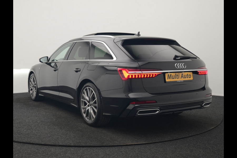Audi A6 Avant 50 TFSI e Quattro 2x S Line PHEV 300pk Dealer O.H. | Trekhaak Af Fabriek | Panodak | Head Up | Adaptive Cruise | Matrix LED | Bang & Olufsen | Lederen Comfortzetels Memory & Ventilatie | Camera | Keyless | Blis | 20"L.M | Plug In Hybrid |