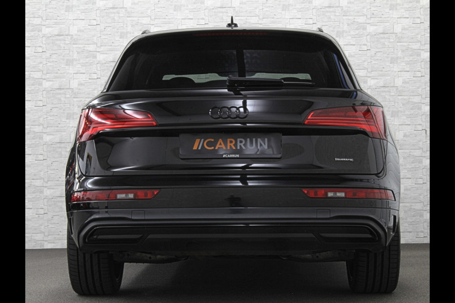 Audi Q5 50 TFSI e 300PK | Luchtvering | B&O Sound | Leder | Carbon | Sportstoelen | Carplay | Zwarte Hemel | Standkachel | Stoelverwarming | 3-Zone Clima | Black-Optic | Zonwering | Virtual Cockpit | LED | Autom. Achterklep | Bovag Garantie |