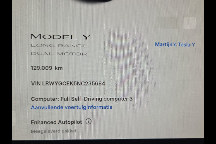 Tesla Model Y Long Range AWD 75 kWh FSD Computer 3