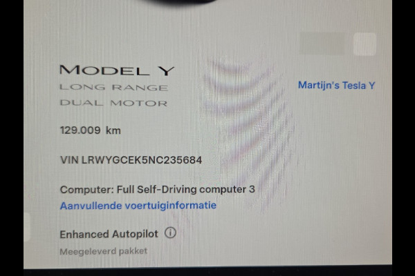 Tesla Model Y Long Range AWD 75 kWh FSD Computer 3