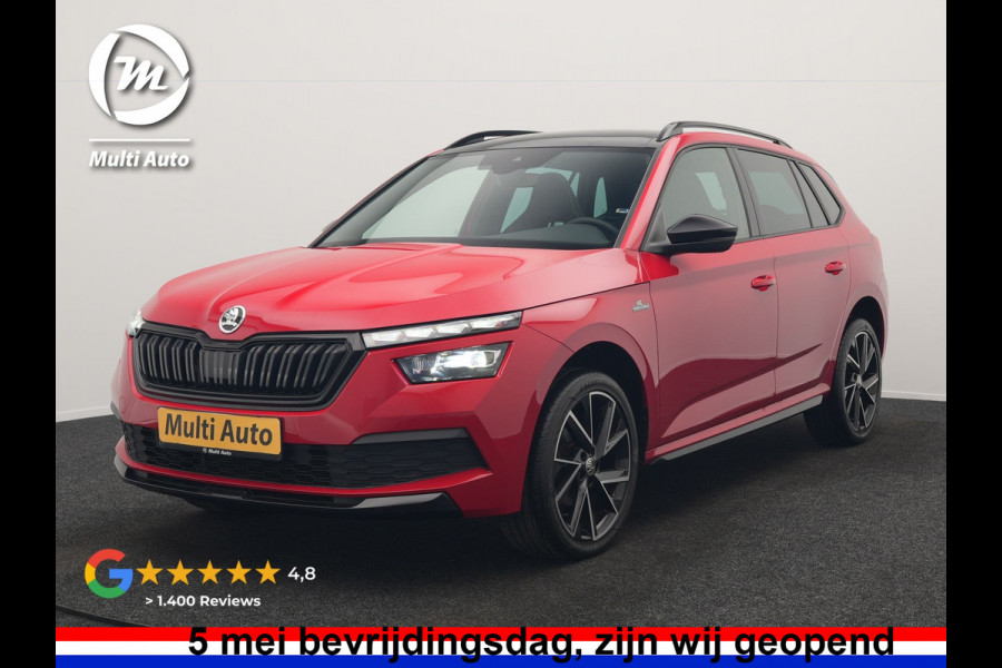 Škoda Kamiq 1.0 TSI Monte Carlo 116pk DSG Dealer O.H. | Panodak | Apple Carplay | RS Sportstoelen Verwarmd | LED Koplampen | Cruise Control | DAB | 18"L.M |