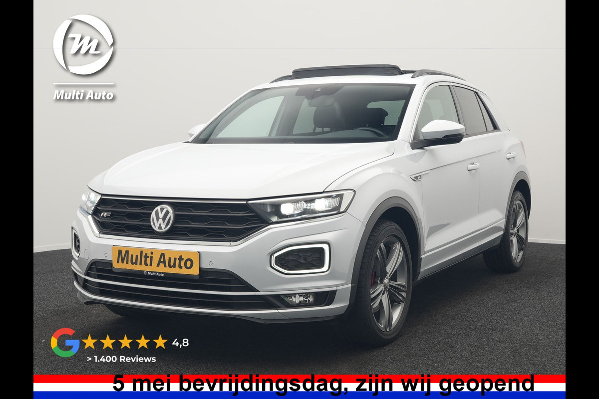 Volkswagen T-Roc 1.5 TSI R-Line 150pk Dealer O.H. | Trekhaak Afn. | Panodak | Adaptive Cruise | Camera | Sportstoelen Verwarmd | Keyless | Apple Carplay | Blis | LED Koplampen | Navigatie | DAB |