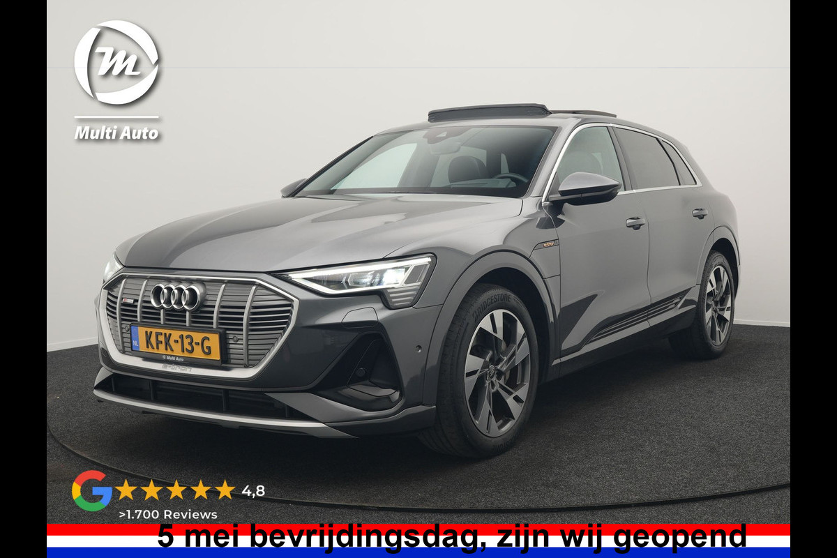 Audi e-tron 50 Quattro 2x S Line 313pk Dealer O.H INCL BTW | Luchtvering | Panodak | Head Up | Adaptive Cruise | Sfeerverlichting | Lederen Sportstoelen Verwarmd | Keyless | Navigatie | 20"L.M | DAB | Virtual |