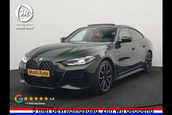 BMW 4 Serie Coupé 430i M Sport 245pk Dealer O.H Sanremo Green | Panodak | Lederen Competition Stoelen Memory & Verwarmd | Adaptive Onderstel | 360 Camera | Harman & Kardon | 19" L.M | Carbon | Apple Carplay | Navigatie | Blis | Virtual | DAB |