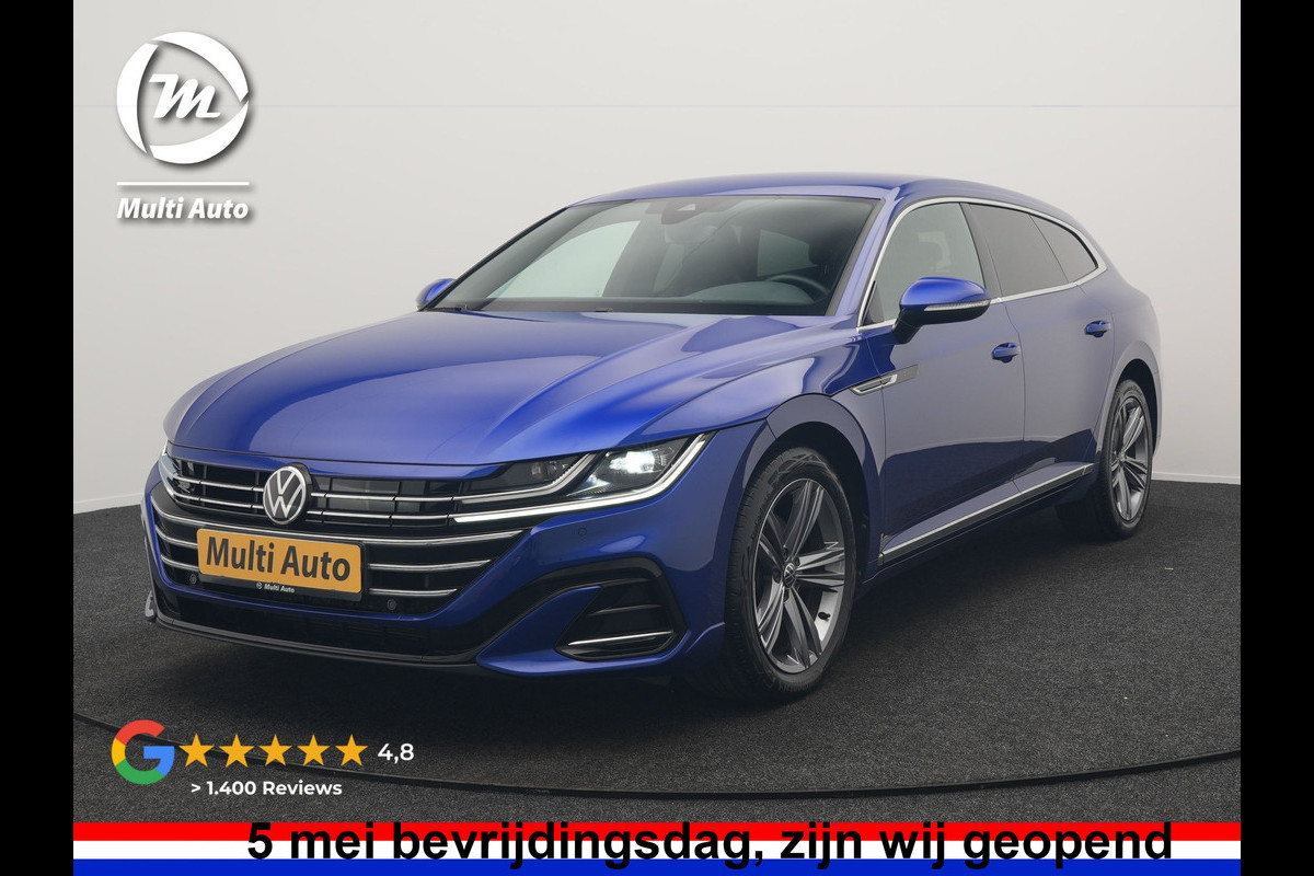 Volkswagen Arteon Shooting Brake 1.4 TSI eHybrid R-Line PHEV 218pk Dealer O.H. | Trekhaak Af Fabriek | Adaptive Cruise | Lederen Sportstoelen Memory & Massage | Keyless | Apple Carplay | Stoelverwarming | Navigatie | DAB | Plug In Hybrid |