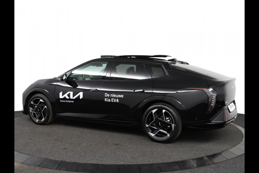 Kia EV4 Fastback GT-PlusLine 81.4 kWh - Stoelverwarming/ventilatie - Glazen Schuif-/kanteldak - Elektrisch verstelbare voorstoelen - Dodehoekcamera - Head-up display  - Fabrieksgarantie tot 09-2032