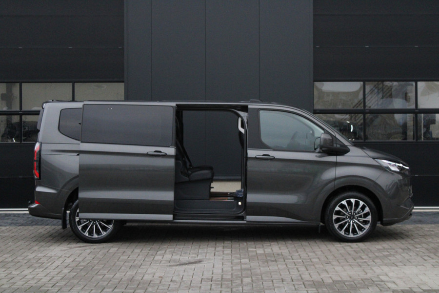 Ford Tourneo Custom 340 2.5 PHEV L2H1 Titanium X 232pk | 2x Schuifdeur | ACC | 360 camera | Leder | Navi | Verwarmd stuurwiel | 19" LM velgen