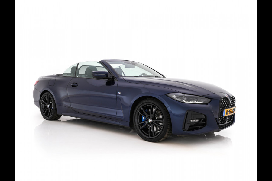 BMW 4 Serie Cabrio 420i M-Sportpack High Executive (INCL-BTW) *LEATHER | FULL-LED | MEMORY-PACK | BLINDSPOT | DIGI-COCKPIT | HIFI-SOUND | SHIFTPADDLES | CAMERA | DAB | NAVI-FULLMAP | TOWBAR | 19''ALU*