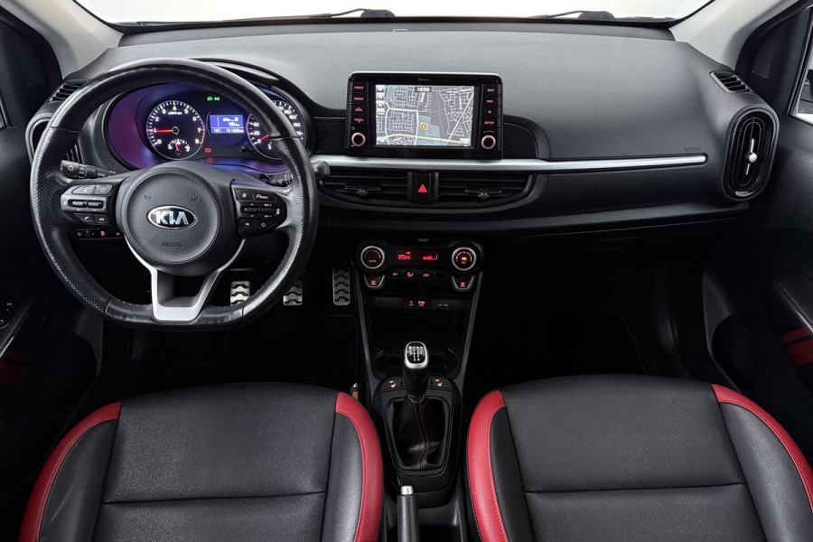 Kia Picanto 1.0 T-GDI GT-Line (NAVIGATIE, CARPLAY, CAMERA, CLIMA, STOEL-/STUURVERWARMING, LEDER, XENON)