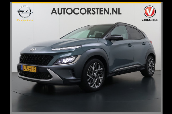 Hyundai Kona 1.6GDI HEV Hybride Premium Adap.Cruise Leder+Verwarming+Ventilatie Head-Up Display Camera Apple Carplay Android Auto Navi Ecc Pd Keyless Blind-Spot Lane Assist Achterbank+Stuur verwarming Krell®-Audio Isofix DAB Lmv 18" Dealeronderhouden 1e Eigenaar Origineel Nederlandse Auto