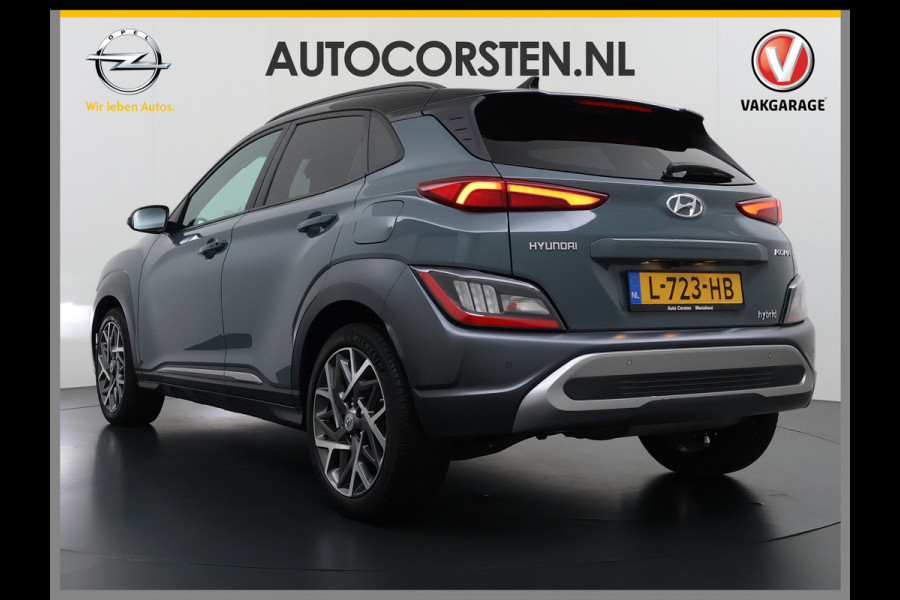 Hyundai Kona 1.6GDI HEV Hybride Premium Adap.Cruise Leder+Verwarming+Ventilatie Head-Up Display Camera Apple Carplay Android Auto Navi Ecc Pd Keyless Blind-Spot Lane Assist Achterbank+Stuur verwarming Krell®-Audio Isofix DAB Lmv 18" Dealeronderhouden 1e Eigenaar Origineel Nederlandse Auto