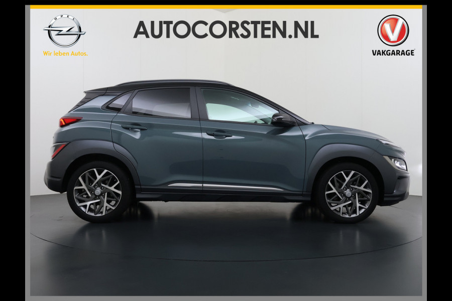 Hyundai Kona 1.6GDI HEV Hybride Premium Adap.Cruise Leder+Verwarming+Ventilatie Head-Up Display Camera Apple Carplay Android Auto Navi Ecc Pd Keyless Blind-Spot Lane Assist Achterbank+Stuur verwarming Krell®-Audio Isofix DAB Lmv 18" Dealeronderhouden 1e Eigenaar Origineel Nederlandse Auto