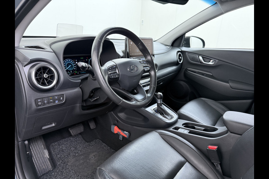 Hyundai Kona 1.6GDI HEV Hybride Premium Adap.Cruise Leder+Verwarming+Ventilatie Head-Up Display Camera Apple Carplay Android Auto Navi Ecc Pd Keyless Blind-Spot Lane Assist Achterbank+Stuur verwarming Krell®-Audio Isofix DAB Lmv 18" Dealeronderhouden 1e Eigenaar Origineel Nederlandse Auto