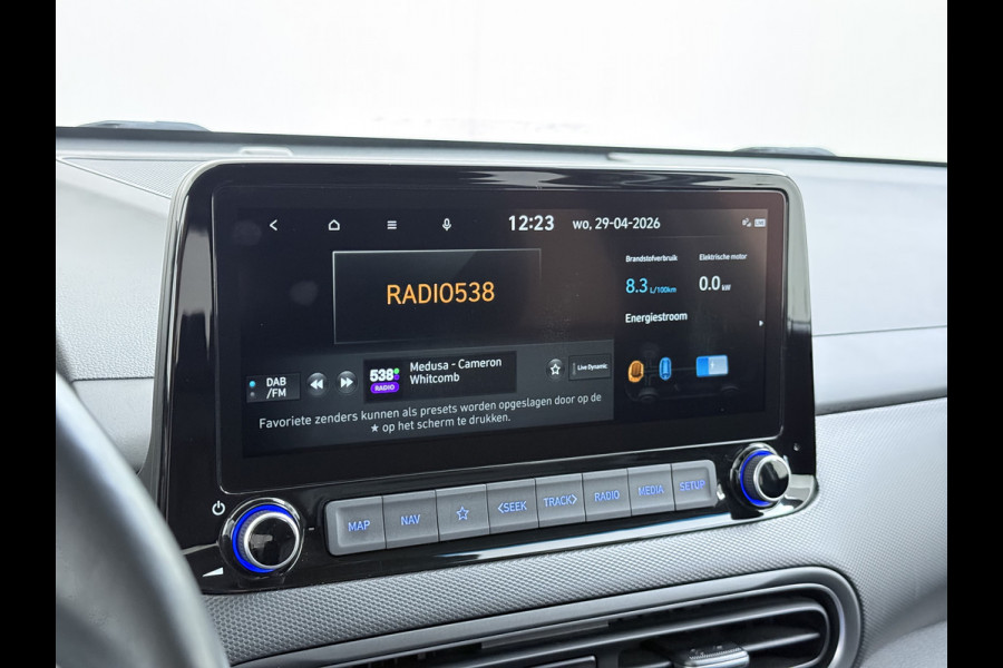 Hyundai Kona 1.6GDI HEV Hybride Premium Adap.Cruise Leder+Verwarming+Ventilatie Head-Up Display Camera Apple Carplay Android Auto Navi Ecc Pd Keyless Blind-Spot Lane Assist Achterbank+Stuur verwarming Krell®-Audio Isofix DAB Lmv 18" Dealeronderhouden 1e Eigenaar Origineel Nederlandse Auto