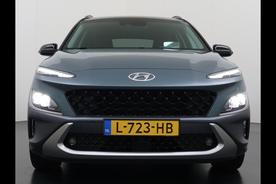 Hyundai Kona 1.6GDI HEV Hybride Premium Adap.Cruise Leder+Verwarming+Ventilatie Head-Up Display Camera Apple Carplay Android Auto Navi Ecc Pd Keyless Blind-Spot Lane Assist Achterbank+Stuur verwarming Krell®-Audio Isofix DAB Lmv 18" Dealeronderhouden 1e Eigenaar Origineel Nederlandse Auto