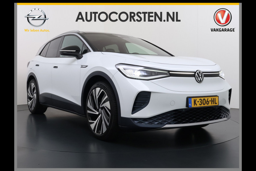 Volkswagen ID.4 Max 82kWh Warmtepomp Panoramadak Ergo-Comfort Stoelen+Memory Adap.Cruise Navi 3-Zone Ecc 360°Camera Apple Carplay Android Auto P Lmv 21" Stoel+Stuurverwarming Elek.Achterklep Privacy Glas Matrix Led Isofix DAB Origineel Nederlandse Auto Dealeronderhouden