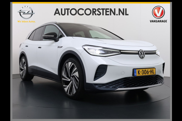 Volkswagen ID.4 Max 82kWh Warmtepomp Panoramadak Ergo-Comfort Stoelen+Memory Adap.Cruise Navi 3-Zone Ecc 360°Camera Apple Carplay Android Auto P Lmv 21" Stoel+Stuurverwarming Elek.Achterklep Privacy Glas Matrix Led Isofix DAB Origineel Nederlandse Auto Dealeronderhouden