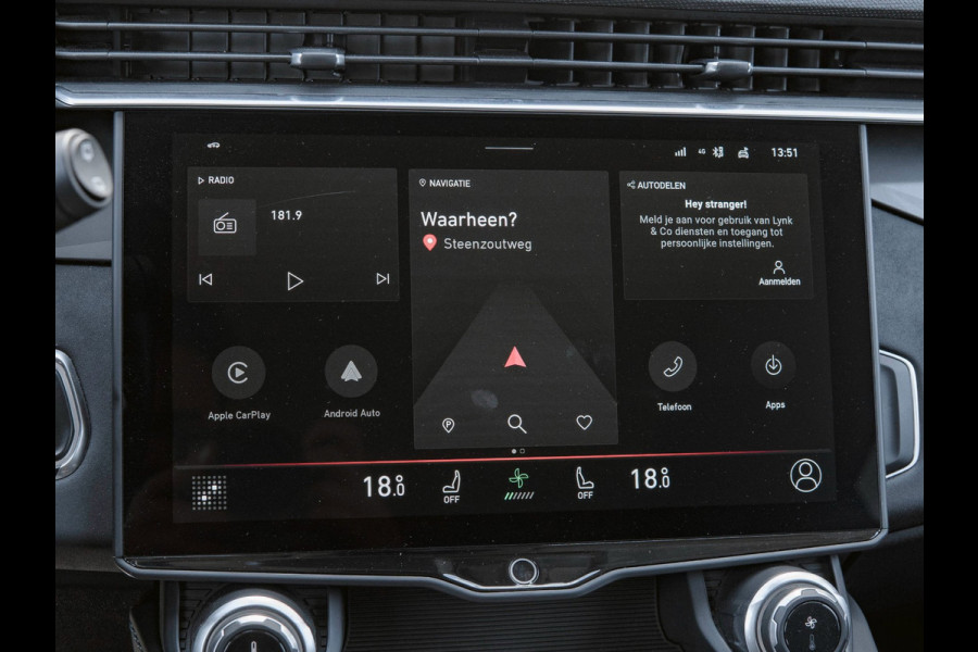Lynk & Co 01 1.5 Black Edition Panoramadak|Trekhaak|Camera|ACC|Stoelverwarming|Navi|Carplay