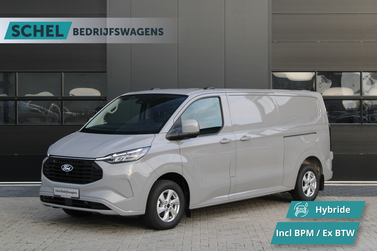 Ford Transit Custom 320 2.5 PHEV L2H1 Limited 232pk - 2x Schuifdeur - Trekhaak - Stoel/Stuurverwarming - Keyless - Rijklaar
