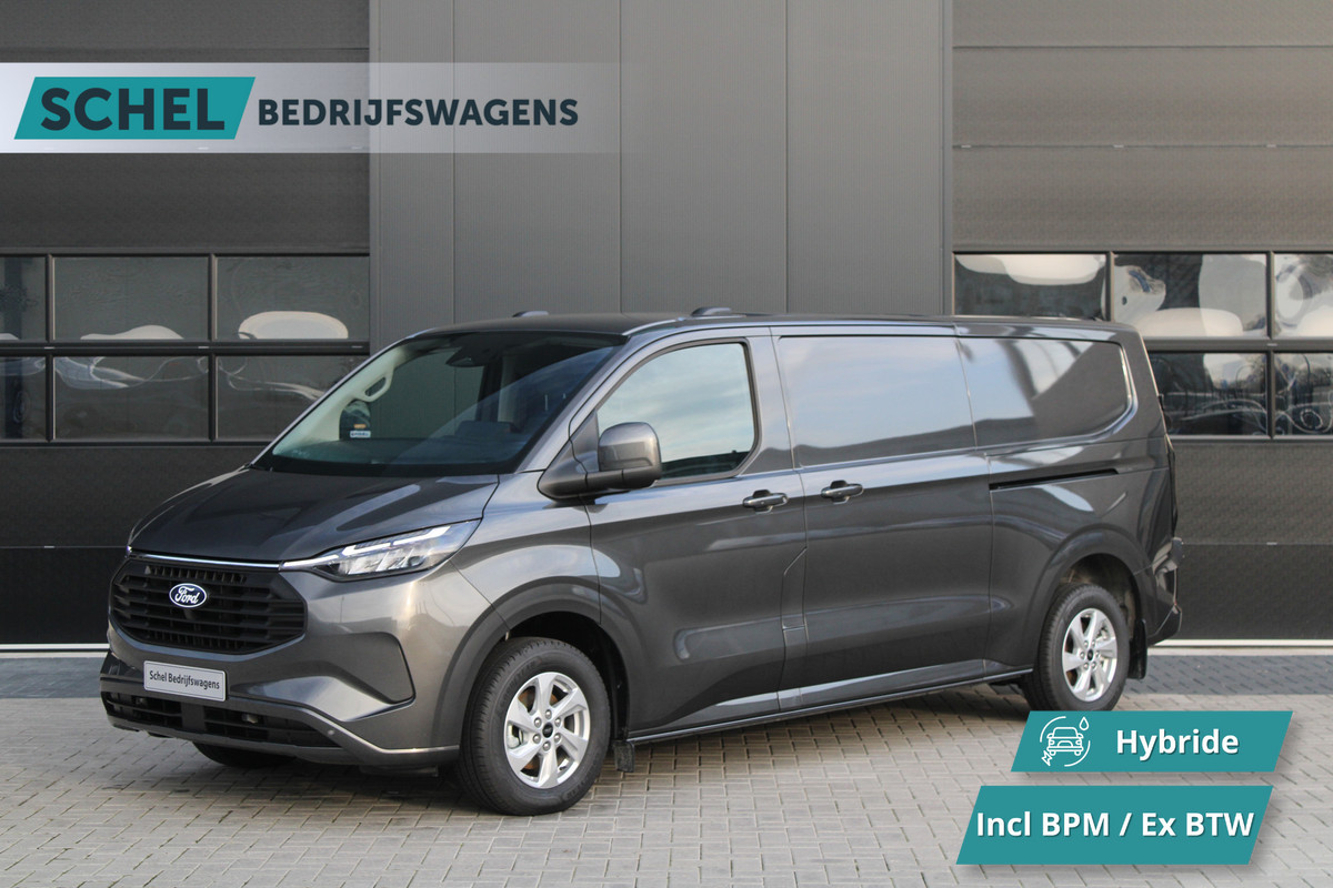 Ford Transit Custom 320 2.5 PHEV L2H1 Limited 232pk - 2x Schuifdeur - Trekhaak - Stoel/Stuurverwarming - Keyless - Rijklaar