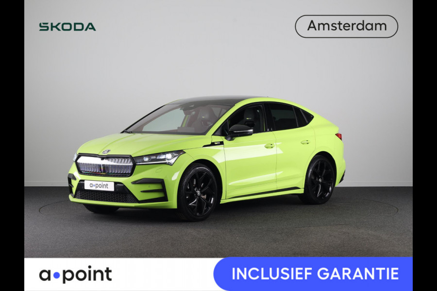 Škoda ENYAQ Coupé iV 80 RS 299pk | SoH 93% | Panoramadak | Elektrisch verstelbare stoelen met geheugen | Verwarmbare voorstoelen en achterbank |