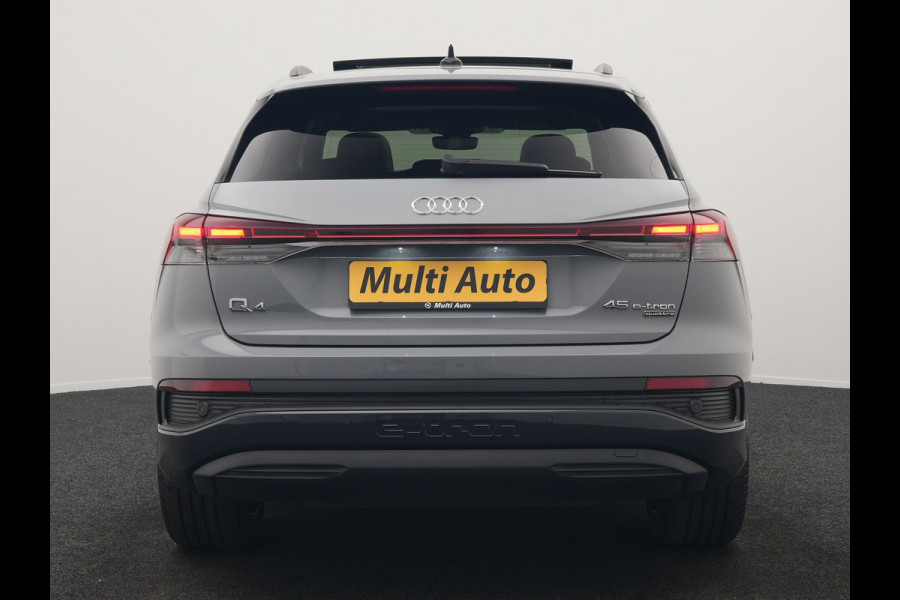 Audi Q4 e-tron 45 Quattro Edition 77 kWh 265pk Dealer O.H. | Panodak | Sonos Audio | Sfeerverlichting | Lederen Sportstoelen Verwarmd | Apple Carplay | Navigatie | DAB | 20"L.M |
