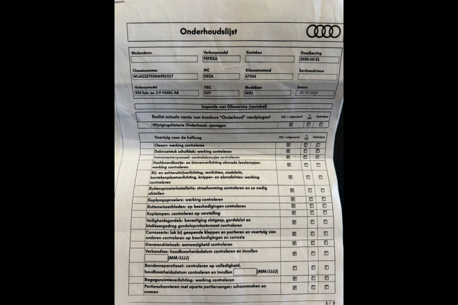 Audi A5 Sportback 2.9 TFSI RS 5 quattro Garantie 524PK Pano Keramisch B&O RS Stoelen Head-up StuurVW Memory Sfeer Laser Rijklaar