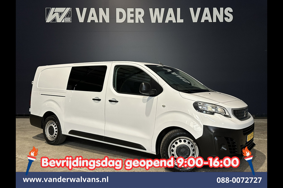 Peugeot Expert 2.0 BlueHDI 123pk L3H1 Dubbele Cabine Euro6 Airco | 2x zijdeur | 2500kg Trekhaak | 5-Zits Cruisecontrol, Parkeersensoren