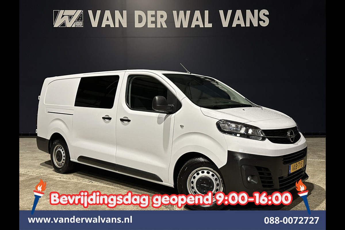 Opel Vivaro 2.0 CDTI 145pk L3H1 Dubbele Cabine Euro6 Airco | 6-Zits | Navigatie | 2500kg Trekhaak | Apple Carplay Android Auto, Cruisecontrol, Parkeersensoren