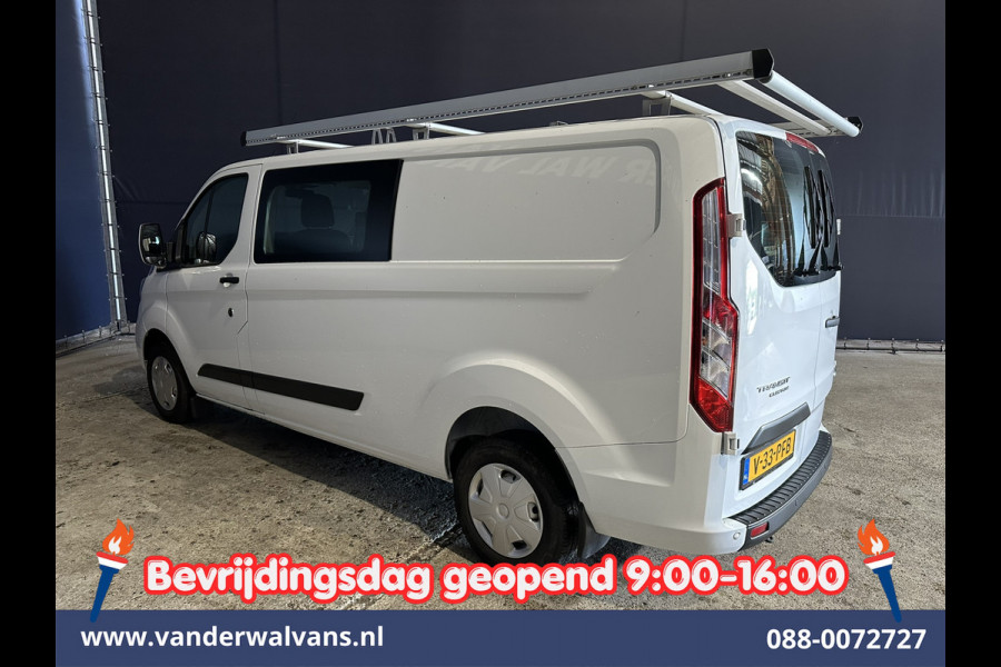 Ford Transit Custom 2.0 TDCI 130pk L2H1 Dubbele Cabine Euro6 inrichting | Airco | 5-Zits | Imperiaal | LED | Cruisecontrol Stoelverwarming, Parkeersensoren, 2800kg trekvermogen