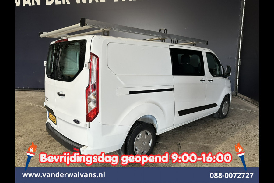 Ford Transit Custom 2.0 TDCI 130pk L2H1 Dubbele Cabine Euro6 inrichting | Airco | 5-Zits | Imperiaal | LED | Cruisecontrol Stoelverwarming, Parkeersensoren, 2800kg trekvermogen