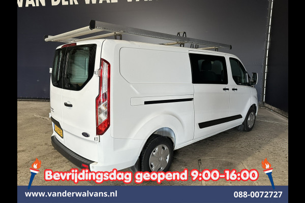 Ford Transit Custom 2.0 TDCI 130pk L2H1 Dubbele Cabine Euro6 inrichting | Airco | 5-Zits | Imperiaal | LED | Cruisecontrol Stoelverwarming, Parkeersensoren, 2800kg trekvermogen